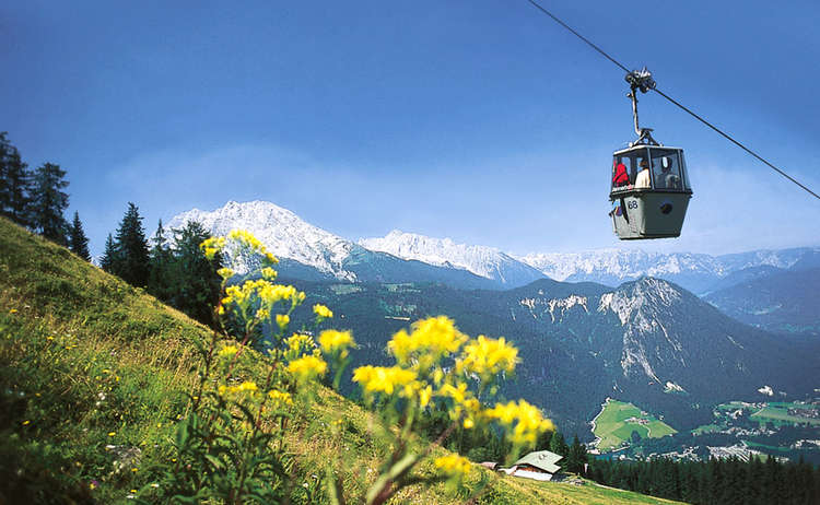 Jennerbahn en los Alpes Bávaros, Alemania